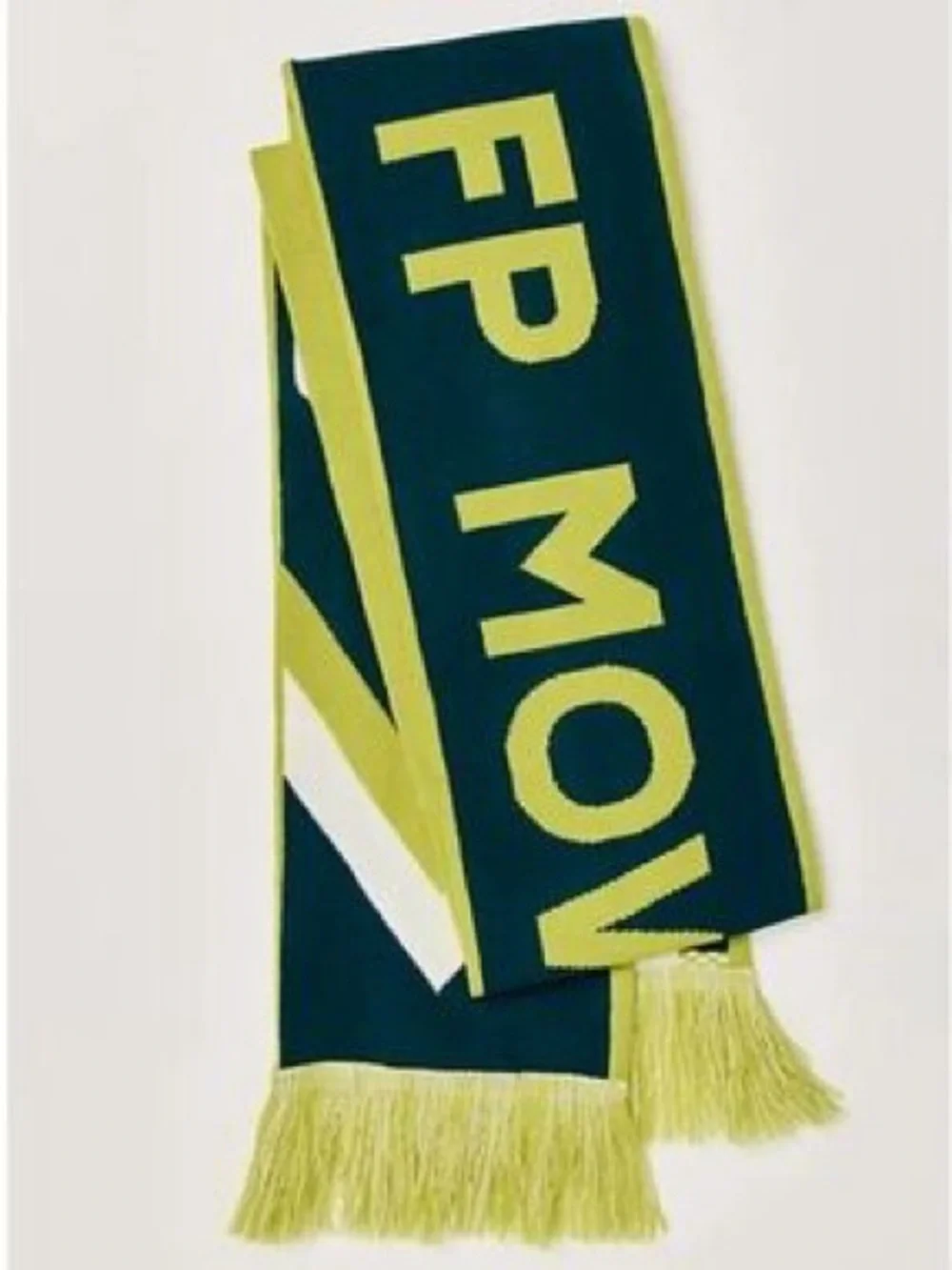 1482.FREE PEOPLE Big League Reversible Scarf in Honeydew Chartreuse One size NWT